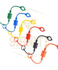 Hydraulic Hose Dust Caps And Plugs Kit Half Inch ISO A Quick Disconnects With Retention Ring Six Color Set visible