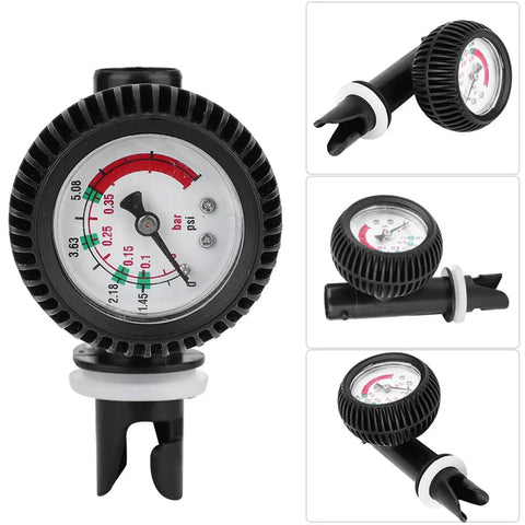 Must Have 0 To 5 PSI Air Pump Pressure Gauge For Inflatable Kayaks Boats And Surfboards Pro Grade Barometer With Easy Read Dial.