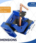 Pro Grade Right Angle Welding Clamp With One Handle 90 Degree Precision, Heavy Duty Cast Iron Two Axis Weld Clamp, adjustable dimensions