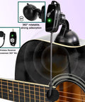 2.4G Wireless Clip On Instrument Microphone For Acoustic Guitar With Transmitter And 6.35mm Receiver Omnidirectional Pickup