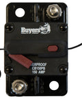 Buyers Products Cb150pb Heavy Duty Circuit Breaker with manual reset, 150 Amp, rubber cover, suitable for trucks.