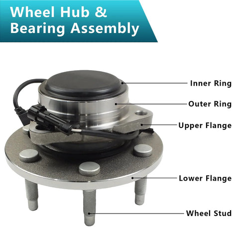 Front Wheel Bearing Hub Assembly 515054 Fits Cadillac Escalade 2002 2006 Chevrolet Avalanche 1500 Express 1500 2500 Silverado