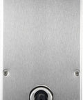 Glass Door Hinge Closer With Steel Floor Mount Hydraulic Buffer Ground Hinge in durable silver finish, front view.