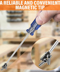 Torx T8 Screwdriver Five Inch With Anti Slip Grip And Magnetic TR8 Bit For Electronics And DIY Projects shown with magnetized tip holding screws.