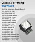 Vehicle fitment guide for Solid Drop-In Blower Motor Resistor For Ram 1500 2500 3500 Dodge Journey and more.