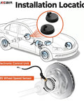Image showing installation location of Two Pack Rear Abs Wheel Speed Sensors Left And Right Side for Hyundai cars.