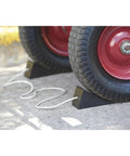 Two Pack Compact Wheel Chocks Solid Rubber For Small Vehicles And Trailers With Firm Grip And Durable Construction Black