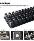 Deep 72-Cell Seedling Tray Set For 1020 Flats with air vents and chassis ventilation holes for fast germination, durable design
