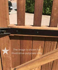Beefy Black Heavy Duty Adjustable Hook And Band Hinges For Field And Garden Gates Supplied In Pairs With All Fixings Fits 24 Inch Gates Tough Steel Build Easy Install Long Lasting Performance