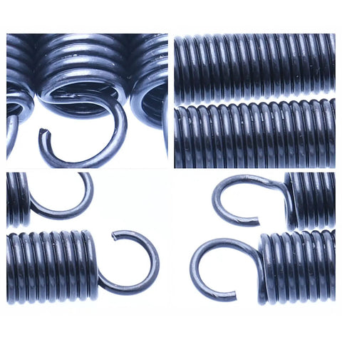 Dual Hook Tension Springs Pair With Strong Steel Wire 1.6mm By 12mm For Heavy Duty Projects showing detailed coil design and hooks.