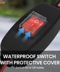 Waterproof switch with protective cover for 12V DC Water Transfer Pump With Self Priming, 330 GPH Portable Electric Pump.