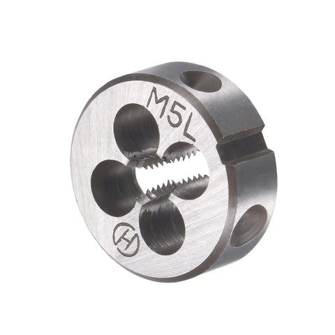 Left Hand M5 0.8mm Tap And Die Set For Thread Repair, machinist grade round die for re-threading external threads