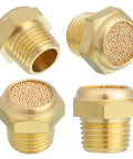 Pneumatic Sintered Brass Breather Filter And Exhaust Muffler Kit 1/8 NPT Bronze Vent For Single Acting Cylinders And Valves