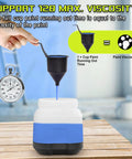 Kick Your DIY Projects Into High Gear With This Cordless Automatic Paint Sprayer Tool Only Compatible With Ryobi 18V Batteries No Cords Just Effortless Precision Finishing, showing paint viscosity measuring tool and stopwatch.