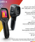 Ultra Clear Thermal Imaging Camera With MSX Detail Enhancement For Building Inspections HVAC And Electrical Work For Pros 4800 Pixel IR Sensor Temperature Range Minus 25C To 300C Bullseye Laser Pointer For Quick Area Sizing