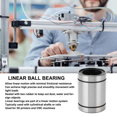 Dual Pack LM35UU Linear Bearings Glide Smooth As Butter With Next Level Precision For CNC Routers 3D Printers And Shop Fabrication Projects Featuring Heavy Duty Steel Bushings That Handle Daily Grind Effortlessly