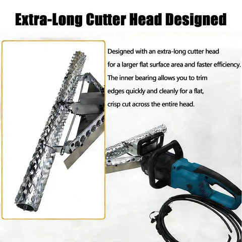 Heavy Duty Open Closed Cell Spray Foam Insulation Cutting Remover Foam Planer Saw with extra-long cutter head and power handle.