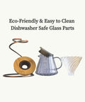 Go To Pour Over Coffee Maker Set With 20oz Borosilicate Glass Carafe Bamboo Base And Spiral Stand V Shaped Dripper 100 Paper Filters