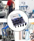 Awesome 50Pc Straight Push Connector Kit For 4-12mm Pneumatic Tubes Durable PU Fittings That Slip Right In For Fast Automation And Machine Tool Upgrades Without Any Screws Or Special Tools, in case