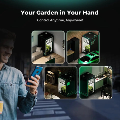 Heavy Duty Smart WiFi Power Strip With 10 Pre Configured Outlets For Zero Hassle Grow Room Automation And Slick App Controlled Lighting Fans Climate Rig in a smart indoor garden.