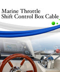 Marine cockpit image for 33C Boat Throttle Shift Cable for Outboard Engines, 18 Foot Length, 1 Piece, Heavy Duty Marine Control Cable for Smooth Shifts, Built Tough for Inboard and Stern Drive Performance, High Quality Boat Rigging Part