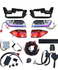 Complete Deluxe RGB LED Light Kit For Club Car Tempo Golf Carts With Daytime Running Light Easy Install Full Exterior Lighting Solution