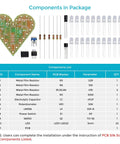 Totally Heart Shaped DIY LED Light Kit Set With Flashing LEDs Soldering Practice Project In Red Green White Three Color PCB components