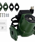 Rock Solid Cast Iron Circulator Pump For Underfloor Heating 115Volt 1/25Hp 60Hertz 3Speed Setup Flange Mount 14Gpm Flow with accessories.