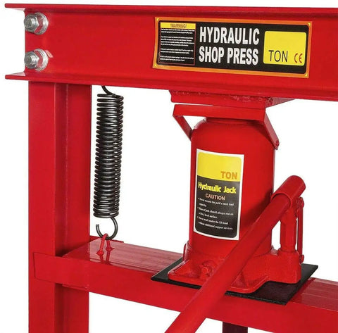 Solid 12 Ton Hydraulic Floor Shop Press Built Like A Tank H Frame Design Constructed To Handle Heavy Work Smooth Operator For Straightening Stamping Bending Jobs Equipment