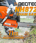 Heavy Duty Gas Chainsaw With 28 Inch Bar 71cc 5.3HP Professional Power Head For Commercial Forestry Compatible With Husqvarna 372XP