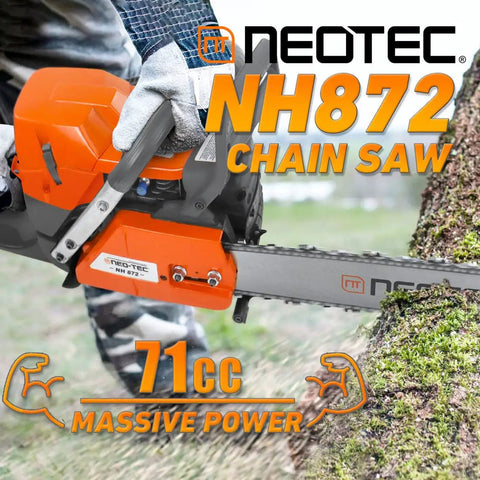 Heavy Duty Gas Chainsaw With 28 Inch Bar 71cc 5.3HP Professional Power Head For Commercial Forestry Compatible With Husqvarna 372XP