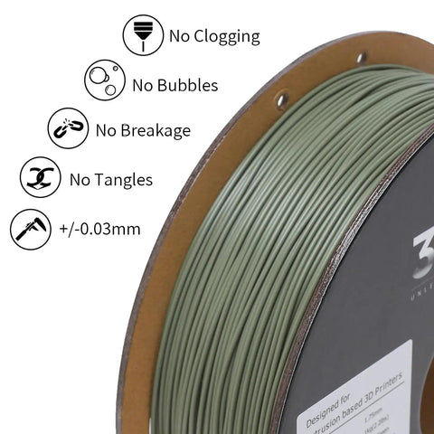 Solid High Speed PLA Plus Filament 1.75Mm 1Kg Olive Green Spool Brings Killer Precision And Zero Hassle To Your Rapid Desktop 3D Printing Sessions Plus Or Minus 0.03Mm Accuracy So You Can Easily Crush Complex Builds