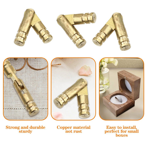 Invisible Brass Barrel Hinges Kit With 50 Pieces For Jewelry Boxes And Small Woodworking Projects Including Music Boxes Pencil Boxes And Hardwood Humidors Concealed Hinge Hardware For Crafts