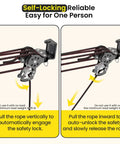 Garage Ceiling Storage Hoist For Roof Cargo Box And Carrier, Heavy Duty Overhead Lift With 4 Point Pulley System mechanism