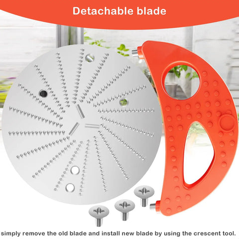Blade And Crescent Tool Replacement Kit For Jack Lalanne Power Juicer visible with blade, crescent tool, screws