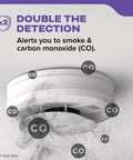 Two In One Smoke And Carbon Monoxide Detector With AA Battery Power, 85 dB Alarm, LED Status Lights, Compact Five Inch Design, Model 30CUDR