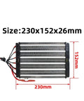 Built Tough 3000W PTC Electric Air Heater With Automatic Thermostat Shutdown And Heavy Insulation, dimensions 230x152x26mm.
