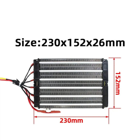 Built Tough 3000W PTC Electric Air Heater With Automatic Thermostat Shutdown And Heavy Insulation, dimensions 230x152x26mm.