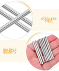 Heavy Duty Stainless Steel Dowel Pins M3 Cylindrical Shelf Support Pegs Kit 50 Pieces shown in hand and close-up detail