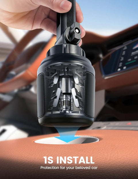 Cup Holder Phone Mount For Car Universal Fit 4 To 7 Inch Phones Easy One Second Install Thick Case Friendly Car Phone Holder