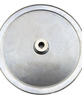 Top view of 12 Inch Single Groove V Belt Pulley For A B 5L 4L Belts 3/4 Inch Bore Carbon Steel Zinc Plated Motor Pulley With Standard Keyseats