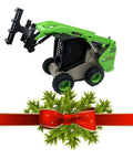 Green Three In One Skid Steer Loader Construction Toys Set One Fifty Scale Diecast with Metal Forklift for kids