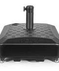 Heavy Duty 125Lb Fillable Umbrella Base With Wheels Outdoor Patio Stand For Stability And Easy Mobility Tough As Nails