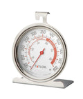 Large Dial Oven Thermometer With Three And A Quarter Inch Dial Easy Read 100 To 600 F Range Glass Lens And Red Pointer Silver Finish