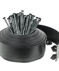 40 Foot Landscape Edging Kit With 48 Spikes Flexible Lawn Border For Flower Beds Pathway And Yard Easy Install No Dig Design Keeps Borders Clean And Neat All Season rolled edging with spikes