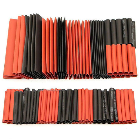 Heat Shrink Tubing Kit 328 Piece Assortment For Electrical Insulation And Wire Protection Black Red Sleeving Great For DIY Repairs Automotive Projects Pro Grade Cable Management, various sizes
