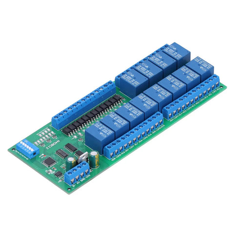 RS485 Isolated Relay Module With 12 Input And 12 Output Channels For RTU Protocol, DIN35 PLC, 12V DC, seven modes visible