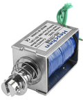 12V DC Solenoid Electromagnet With 20mm Stroke And 50N Hold Force Push Pull Type Open Frame Linear Motion Actuator For Automation Projects Durable Copper Coil Easy Install, open frame with plunger