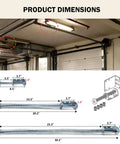 Diagram showing product dimensions of Beefed Up Heavy Duty Garage Door Pusher Springs Pair with 20.2-inch and 30.1-inch lengths.