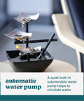 Chill Tabletop Water Fountain For Home Decor And Relaxation, showing 3-tier waterfall with automatic pump on a table